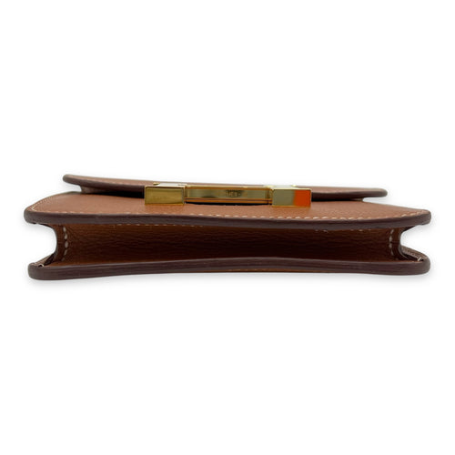 Hermès Constance Slim Gold Wallet in Evercolor, Gold hardware_5