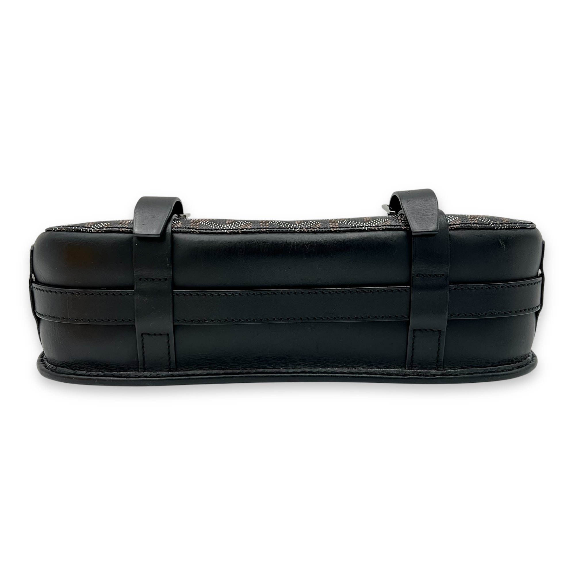 Goyard Belvedere Messenger MM Black in Coated Canvas, Silver hardware_5