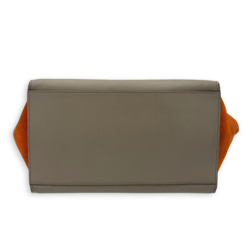 Celine Trapeze Top Handle Bag Medium Black in Calfskin, Silver hardware_5