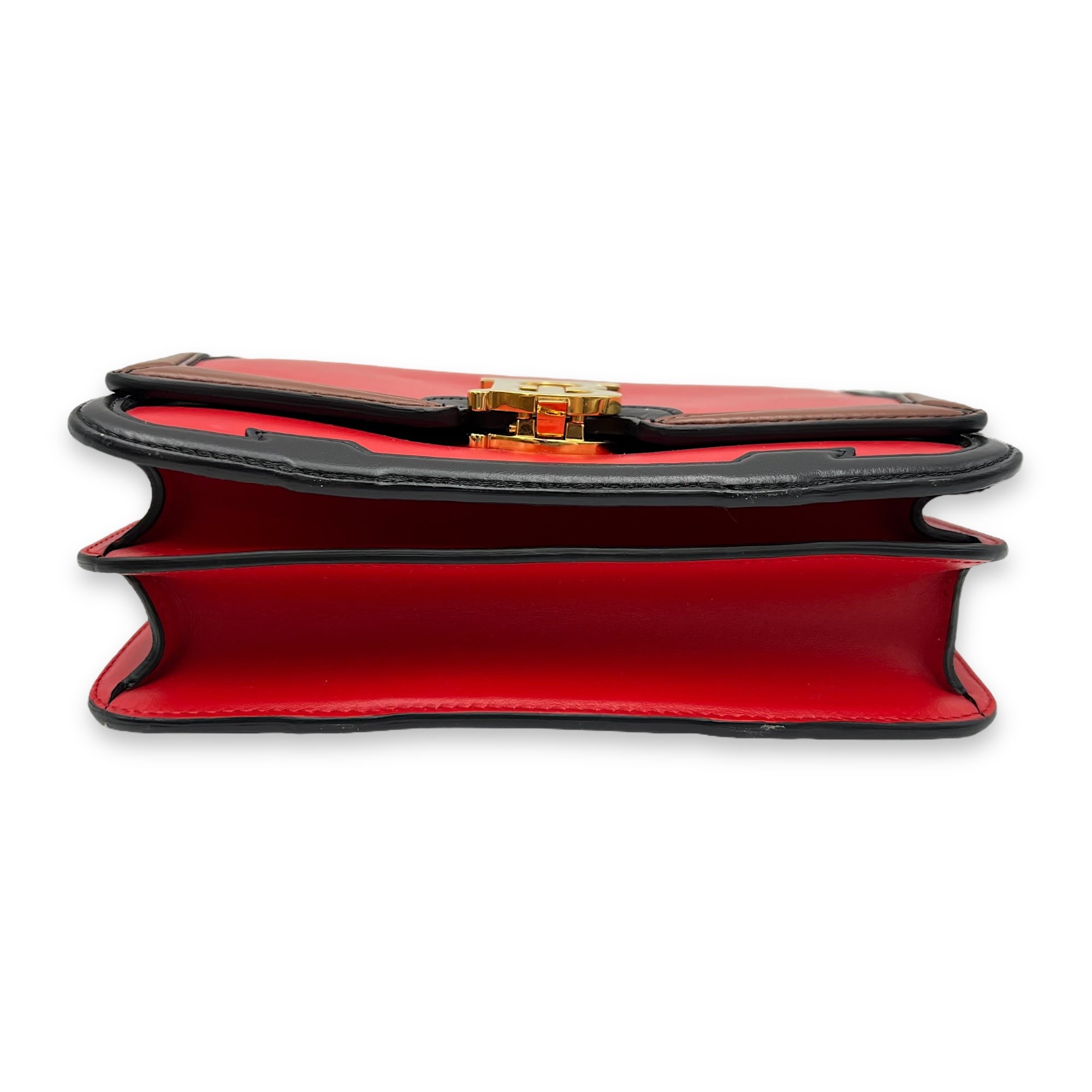 Burberry  TB Red Crossbody Bag in Calfskin, Gold hardware_3