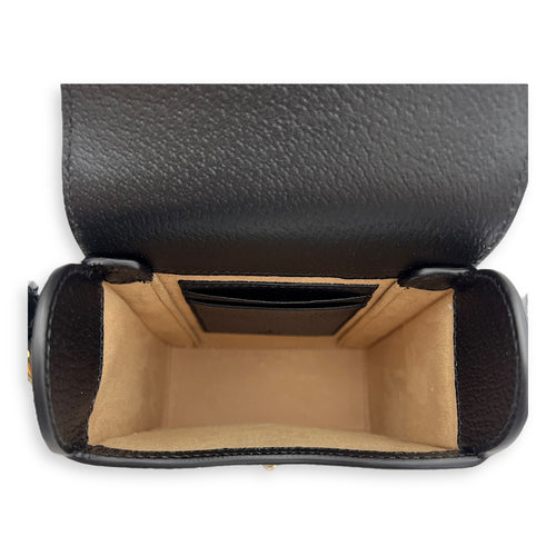 Gucci Horsebit 1955 Black Crossbody Bag in Calfskin, Gold hardware_7