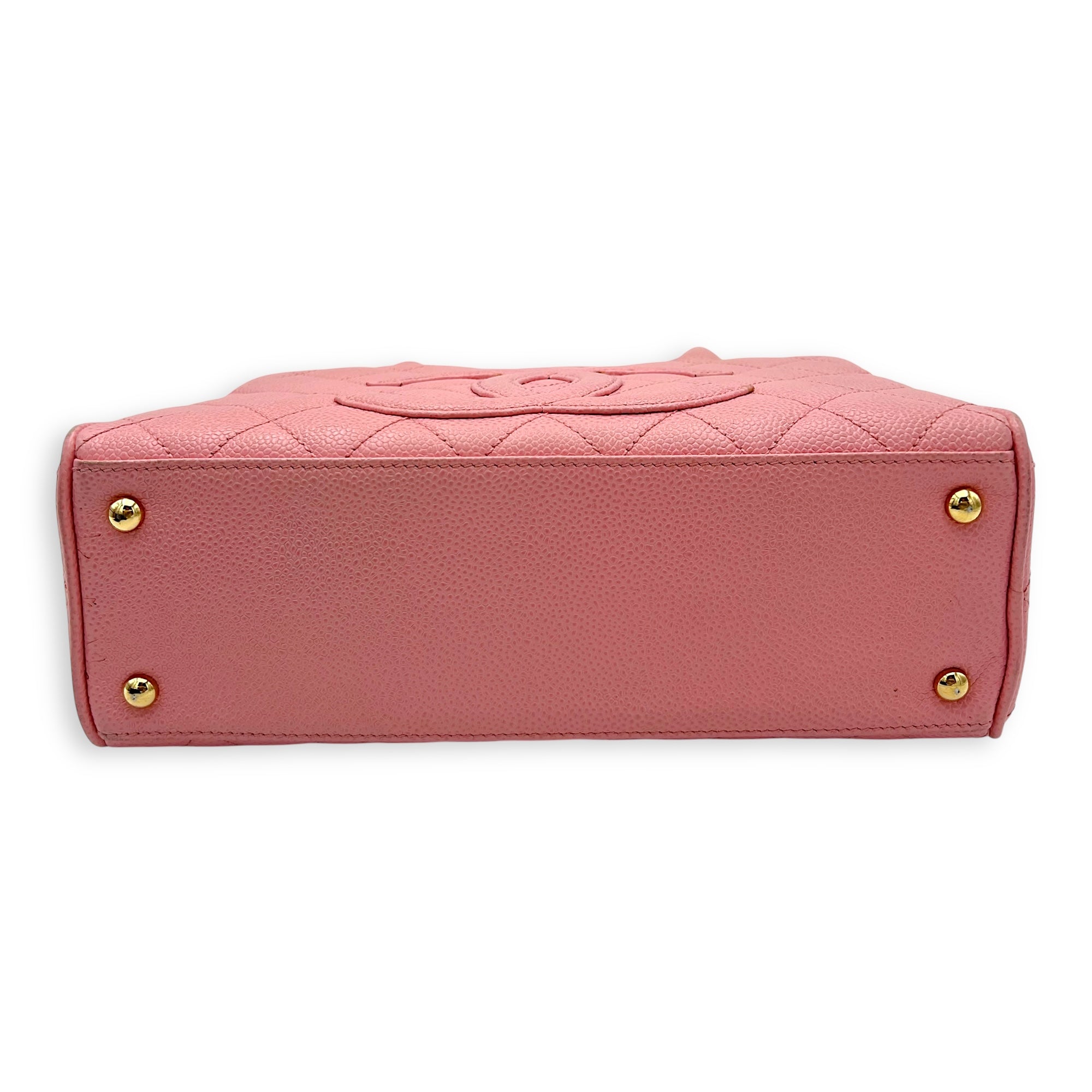 Chanel Bowling Pink Top Handle Bag in Caviar Leather, Gold hardware_7