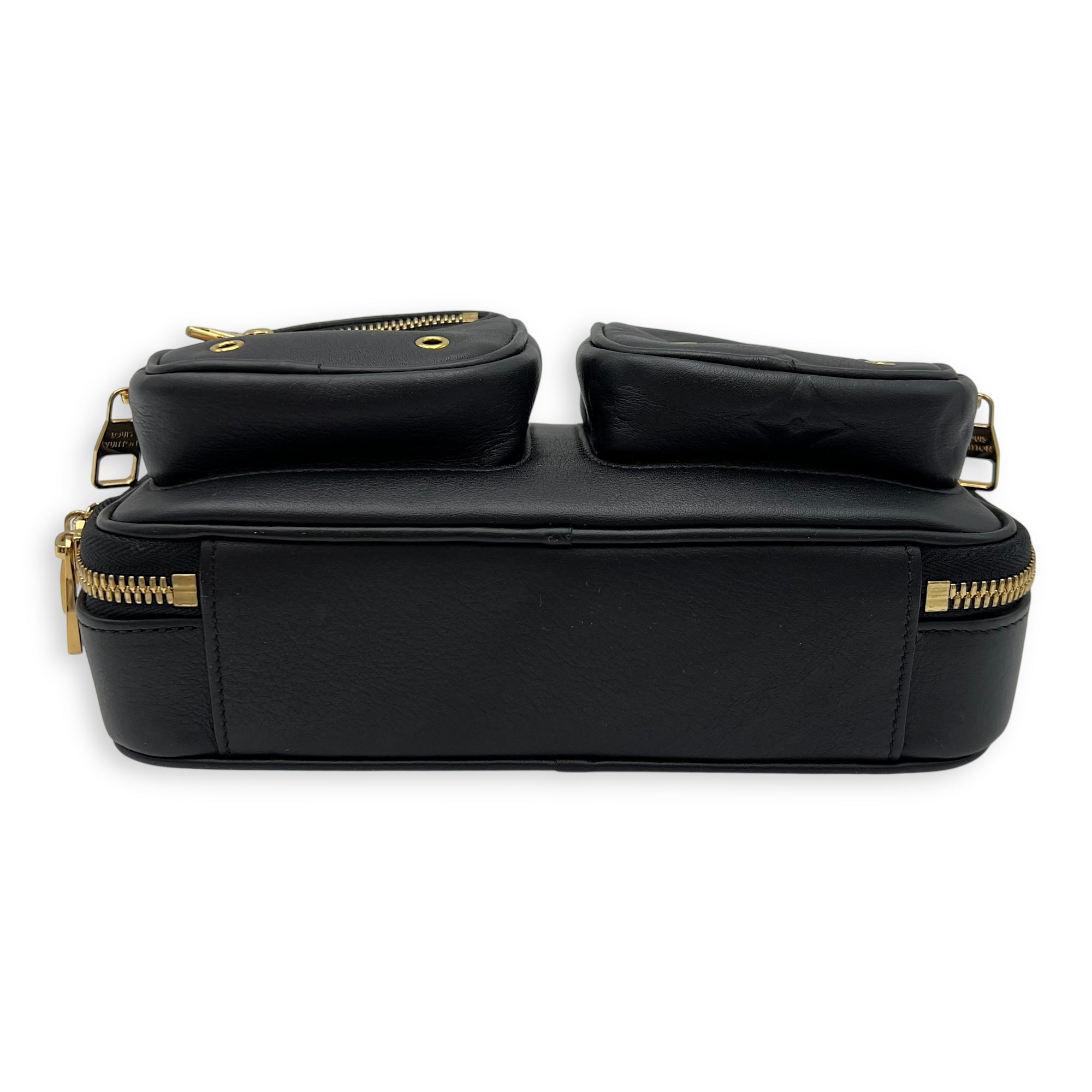 Louis Vuitton Utility Black Crossbody Bag in Monogram Empreinte Leather, Gold hardware_5