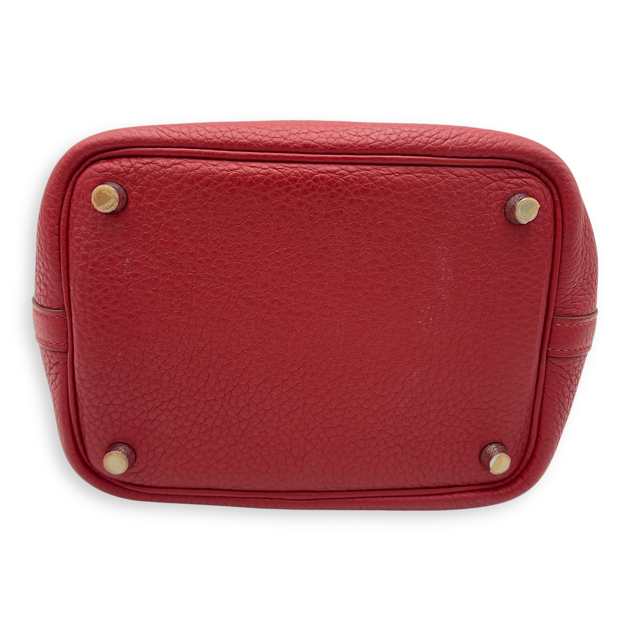 Hermès Picotin 18 Rouge Garance Top Handle Bag in Clemence, Palladium hardware_6