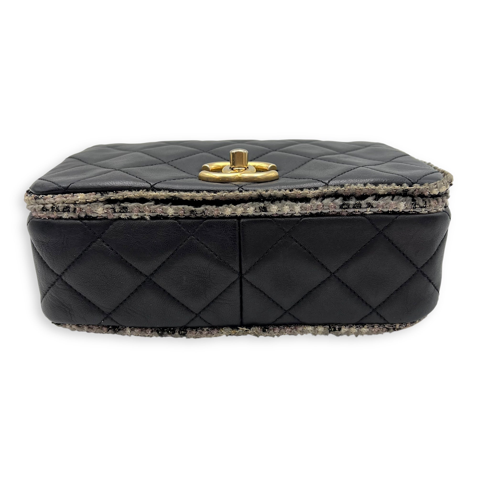 Chanel CC Crossbody Bag Black in Calfskin, Mixed hardware_3