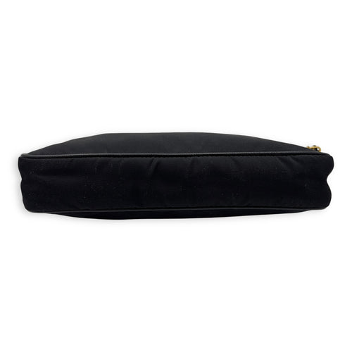 Prada Tessuto Crossbody Bag Small Black in Nylon, Gold hardware_7
