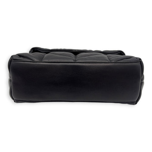 Saint Laurent Puffer Shoulder Bag Black in Calfskin, Gold hardware_3