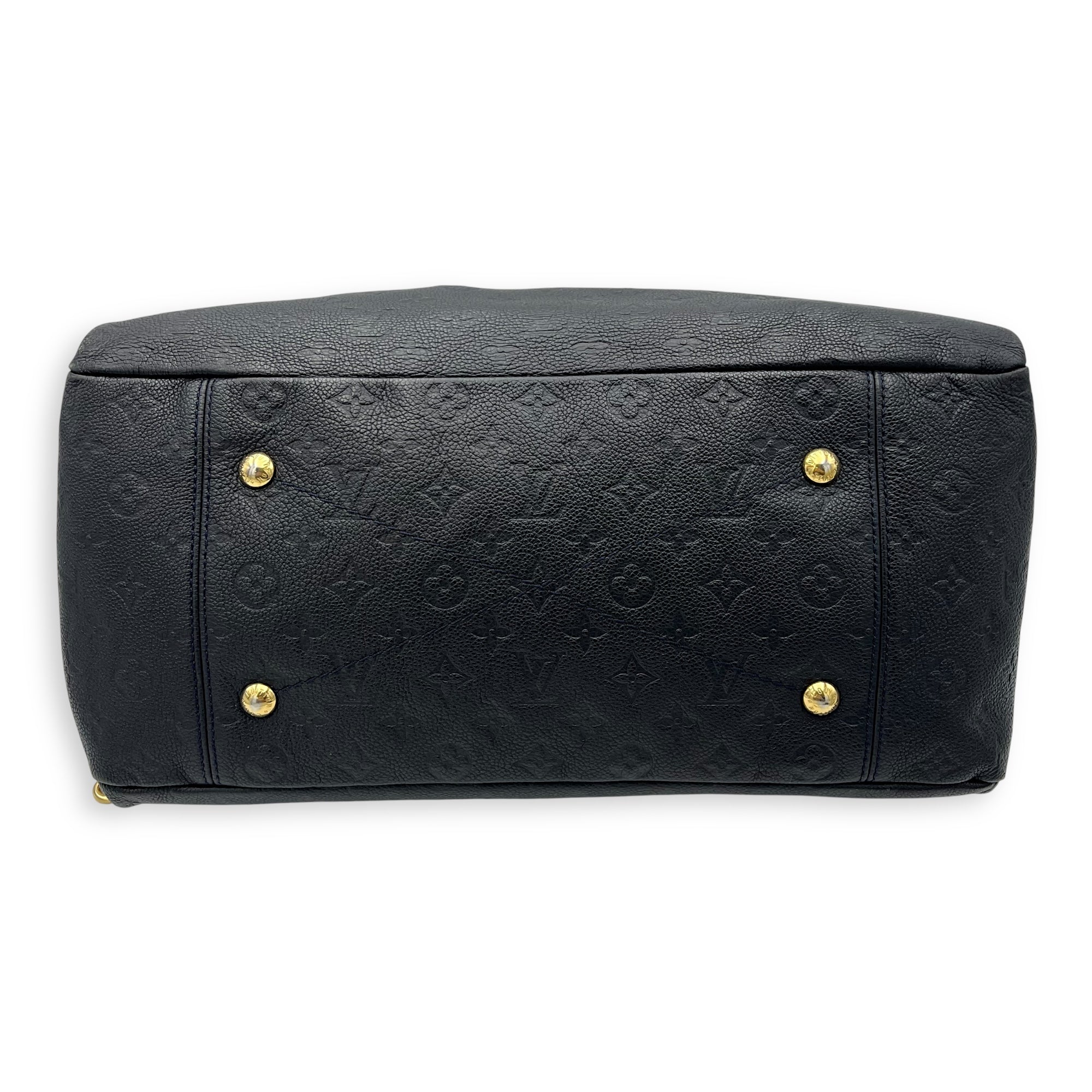 Louis Vuitton Artsy Shoulder Bag Blue in Empreinte Leather, Gold hardware_3