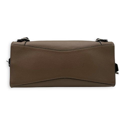 Balenciaga Neo Classic Top Handle Bag Brown in Calfskin, Silver hardware_5