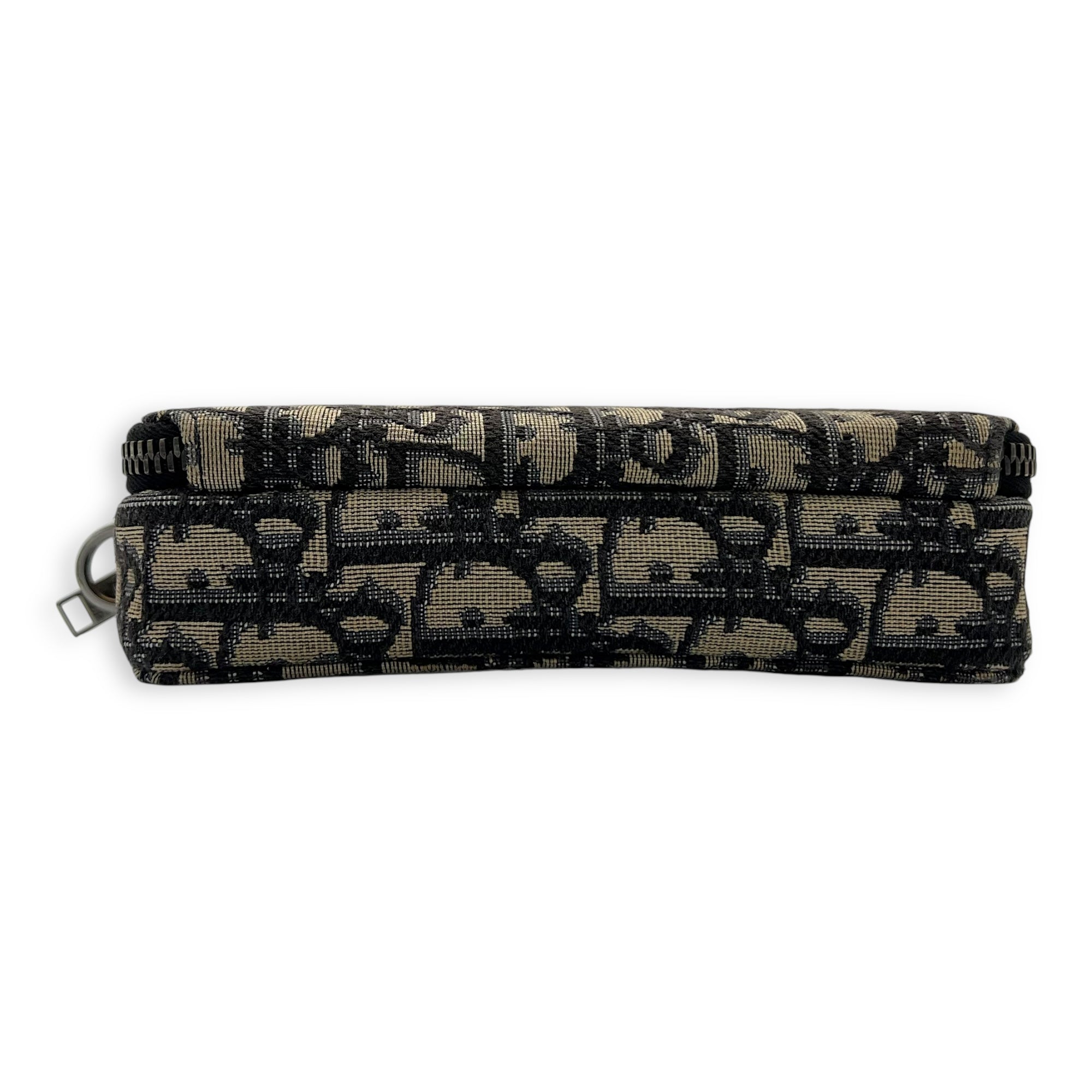 Christian Dior Oblique Mini Blue Camera Bag in Jacquard, Silver hardware_5