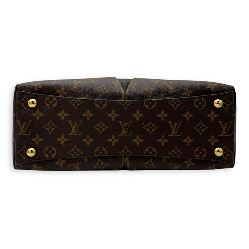 Louis Vuitton V MM Brown Top Handle Bag in Monogram Coated Canvas, Gold hardware_5