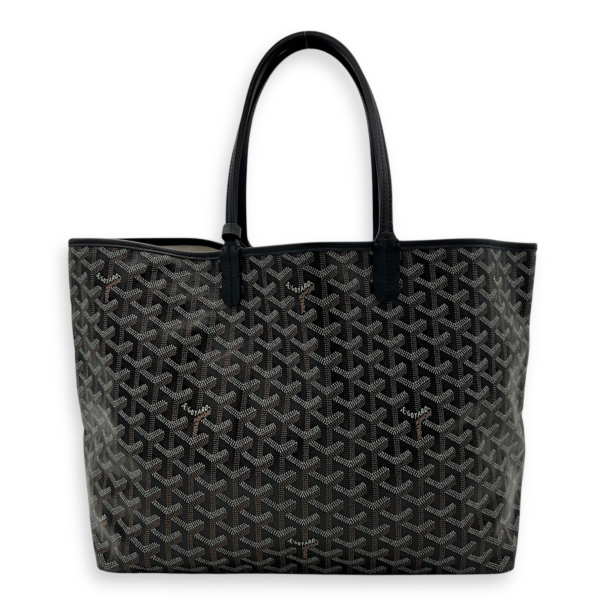 Goyard Saint Louis Tote Bag PM Black in Coated Canvas, Silver hardware_2