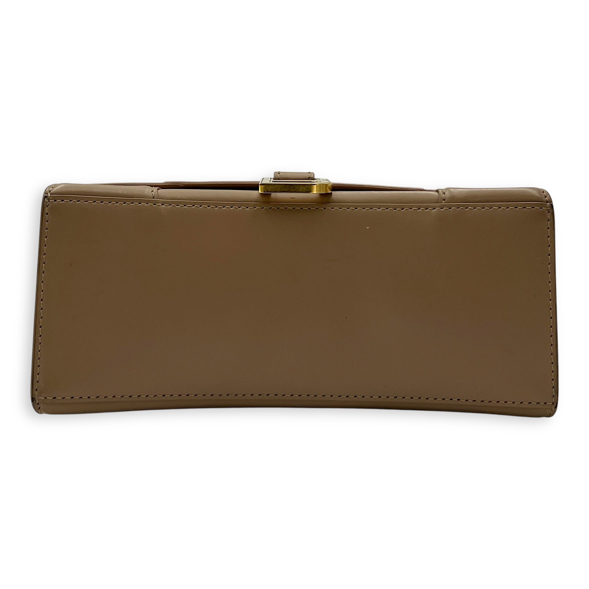Balenciaga Hourglass Small Beige Top Handle Bag in Calfskin, Gold hardware_5