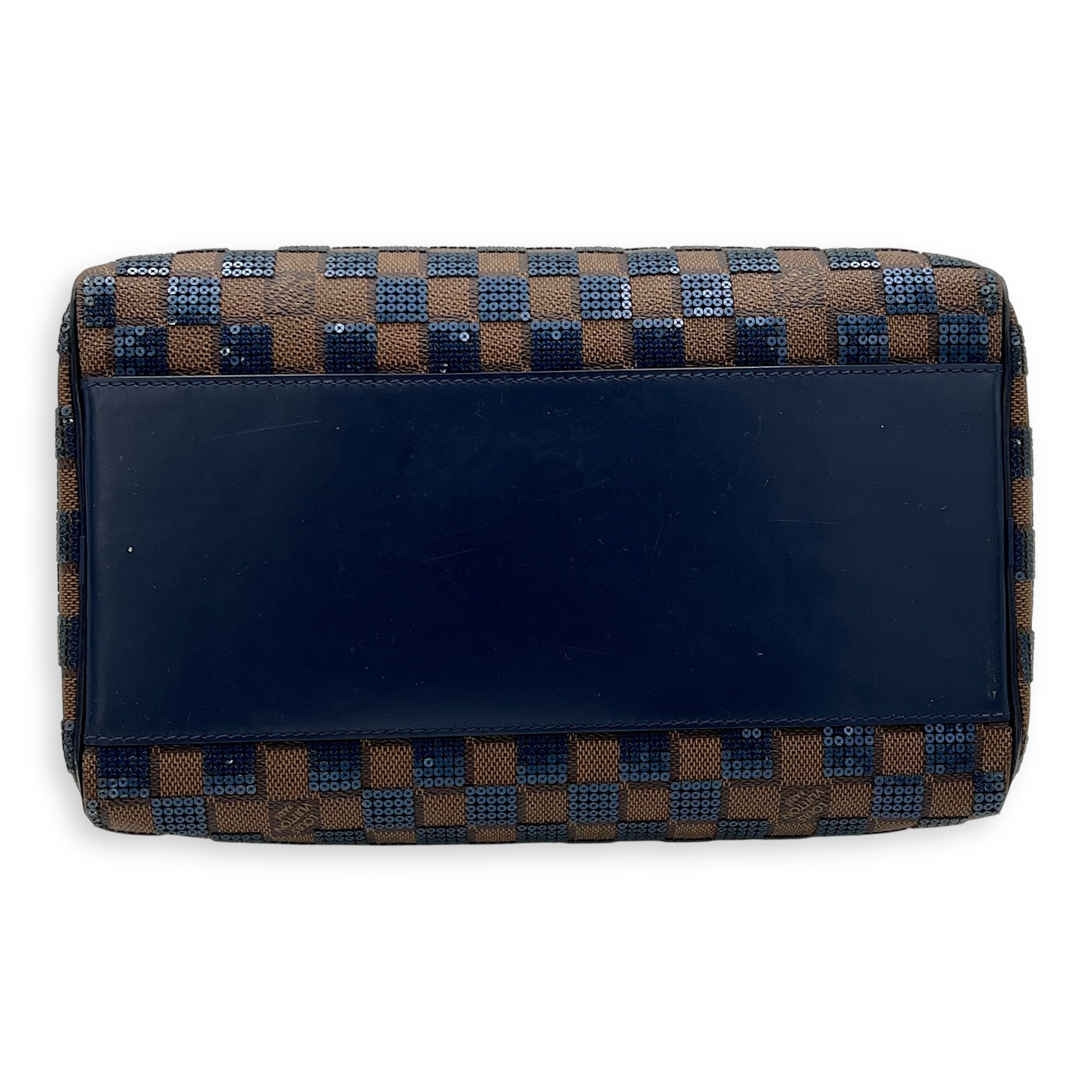 Louis Vuitton Speedy 30 Brown Top Handle Bag in Damier Paillettes, Gold hardware_5