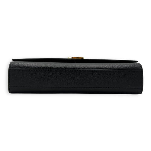 Saint Laurent Kate Black Wallet On Chain in Calfskin, Gold hardware_5