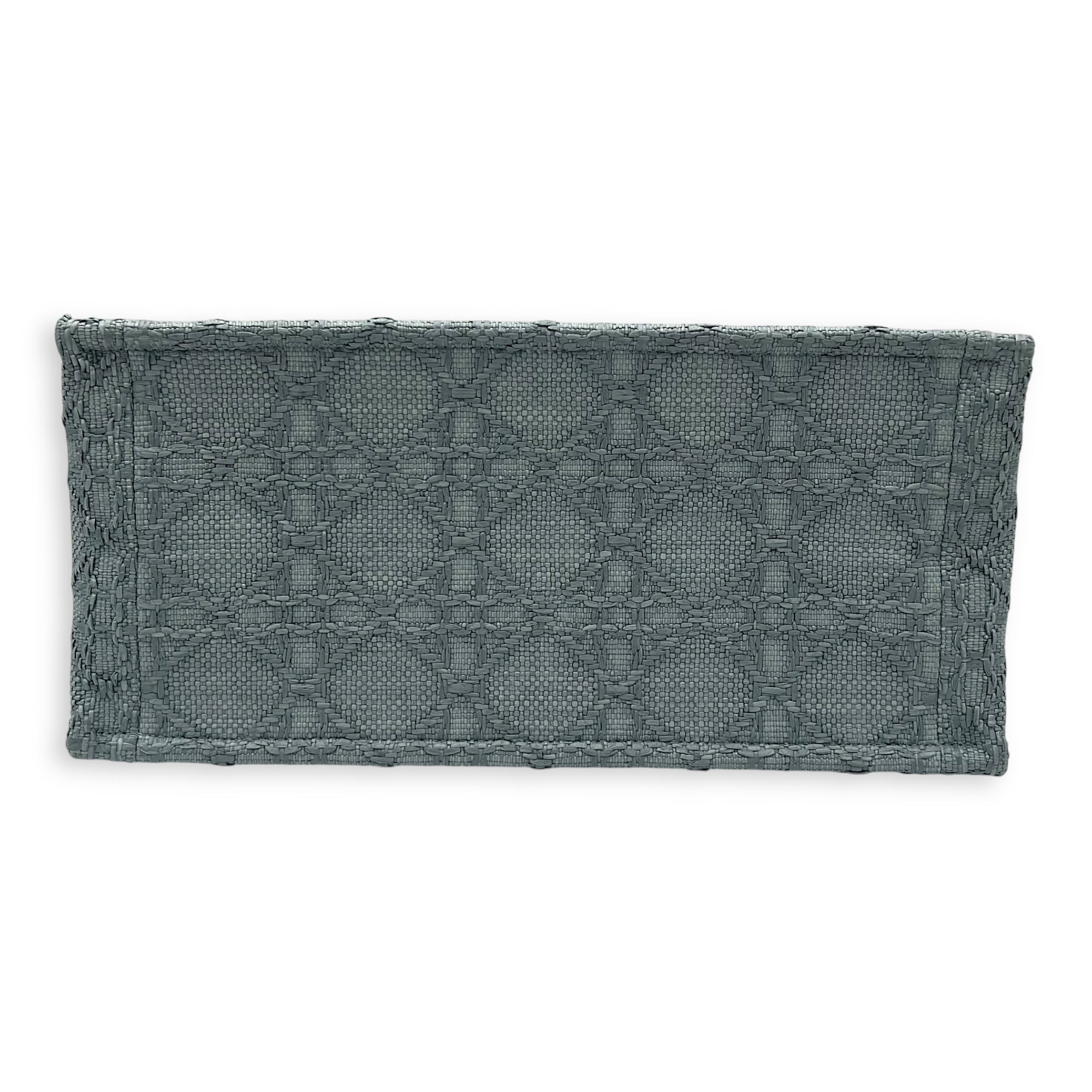 Christian Dior Book Tote Medium Blue Top Handle Bag in Raffia_5