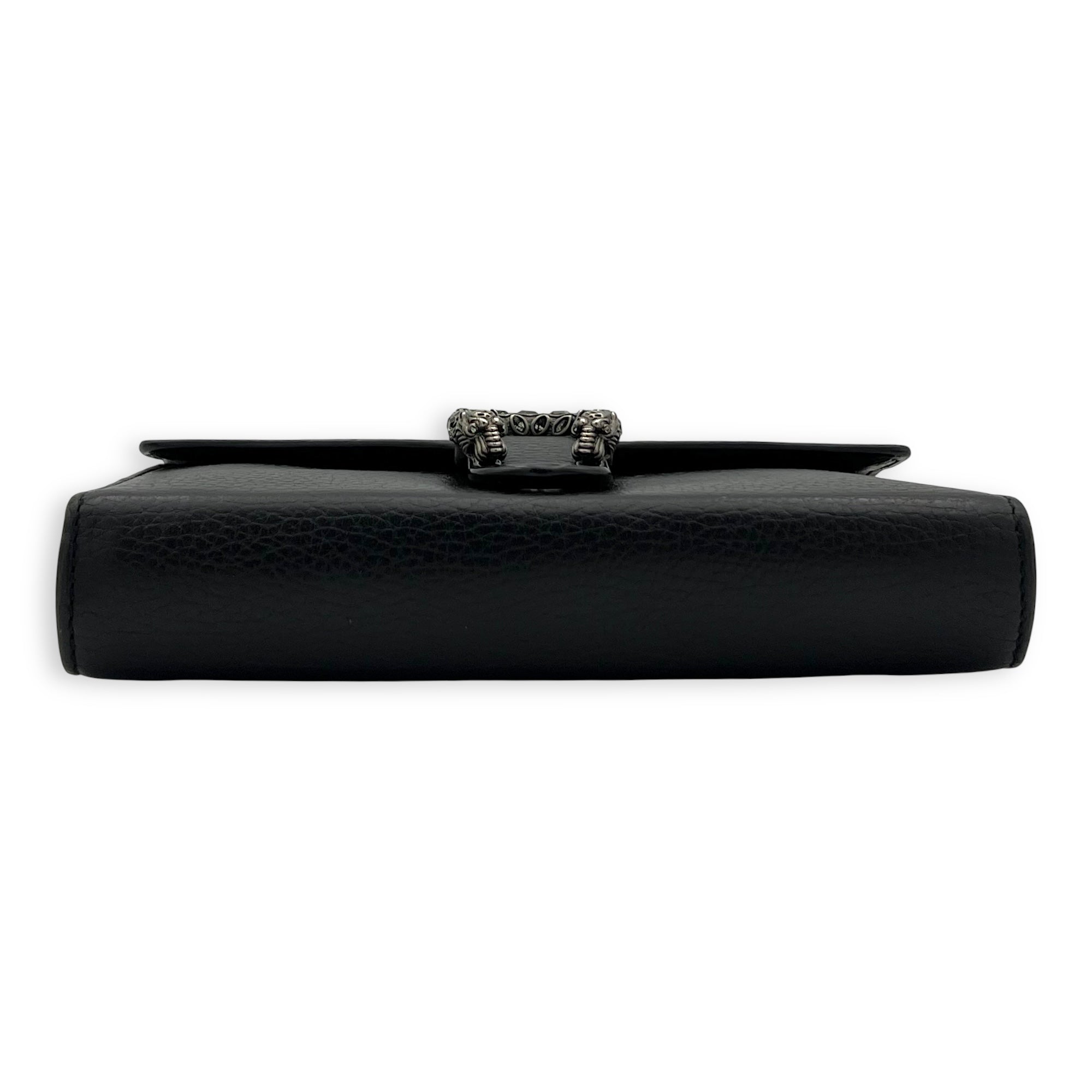 Gucci Dionysus Wallet On Chain Black in Calfskin, Silver hardware_5