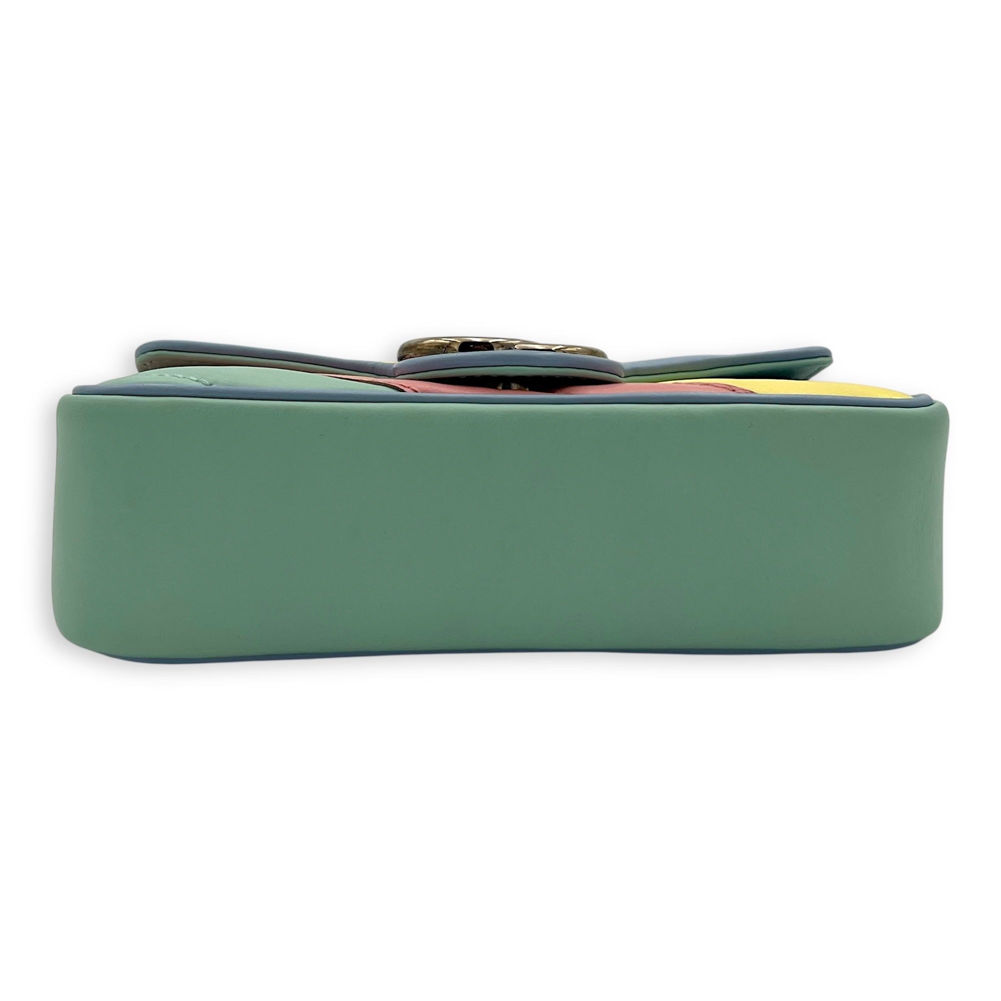 Gucci GG Marmont Crossbody Bag Multi-colour in Calfskin, Silver hardware_5