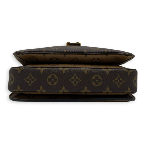Louis Vuitton Metis Brown Top Handle Bag in Reverse Monogram Coated Canvas, Gold hardware_5