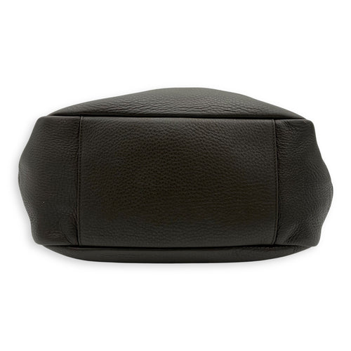Saint Laurent LE 5 À 7 BEA Tote Bag Green in Calfskin, Silver hardware_5