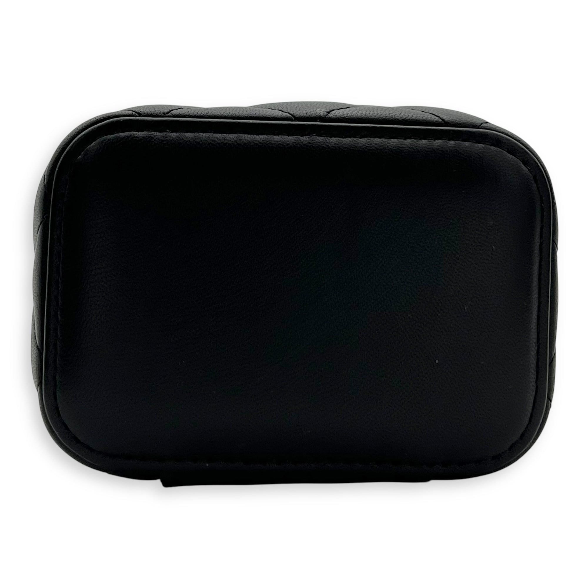 Chanel Vanity Crossbody Bag Black in Lambskin, Gold hardware_5