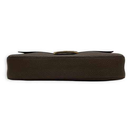Fendi Baguette Top Handle Bag Brown in Calfskin, Silver hardware_5