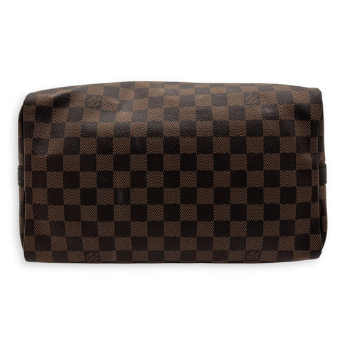 Louis Vuitton Speedy Bandouliere Top Handle Bag 30 Brown in Coated Canvas, Gold hardware_5