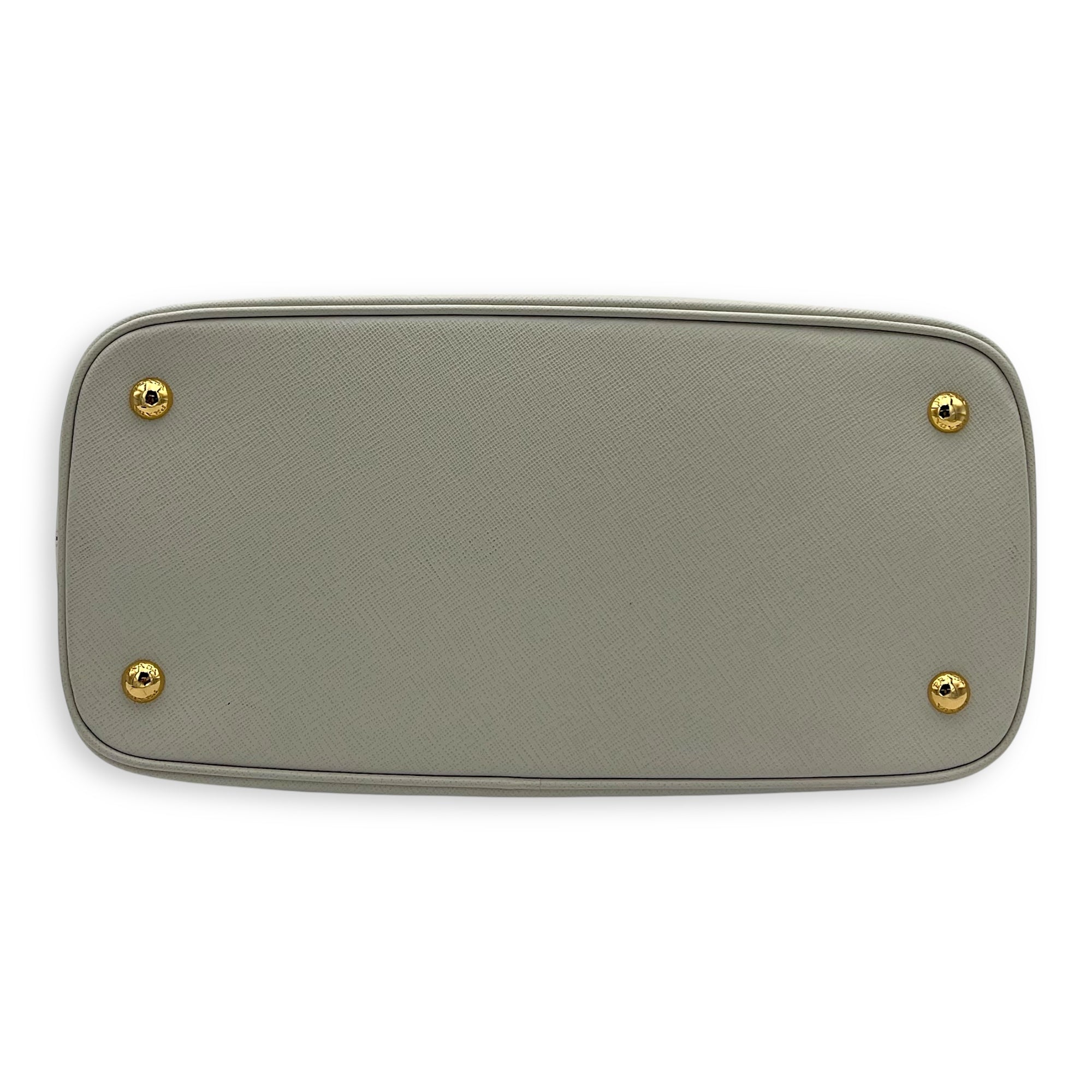 Prada Others Top Handle Bag Blue in Saffiano Leather, Gold hardware_5