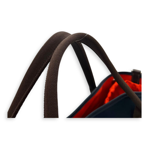 Hermès Sac de Pansage Blue in Canvas, Silver hardware_5