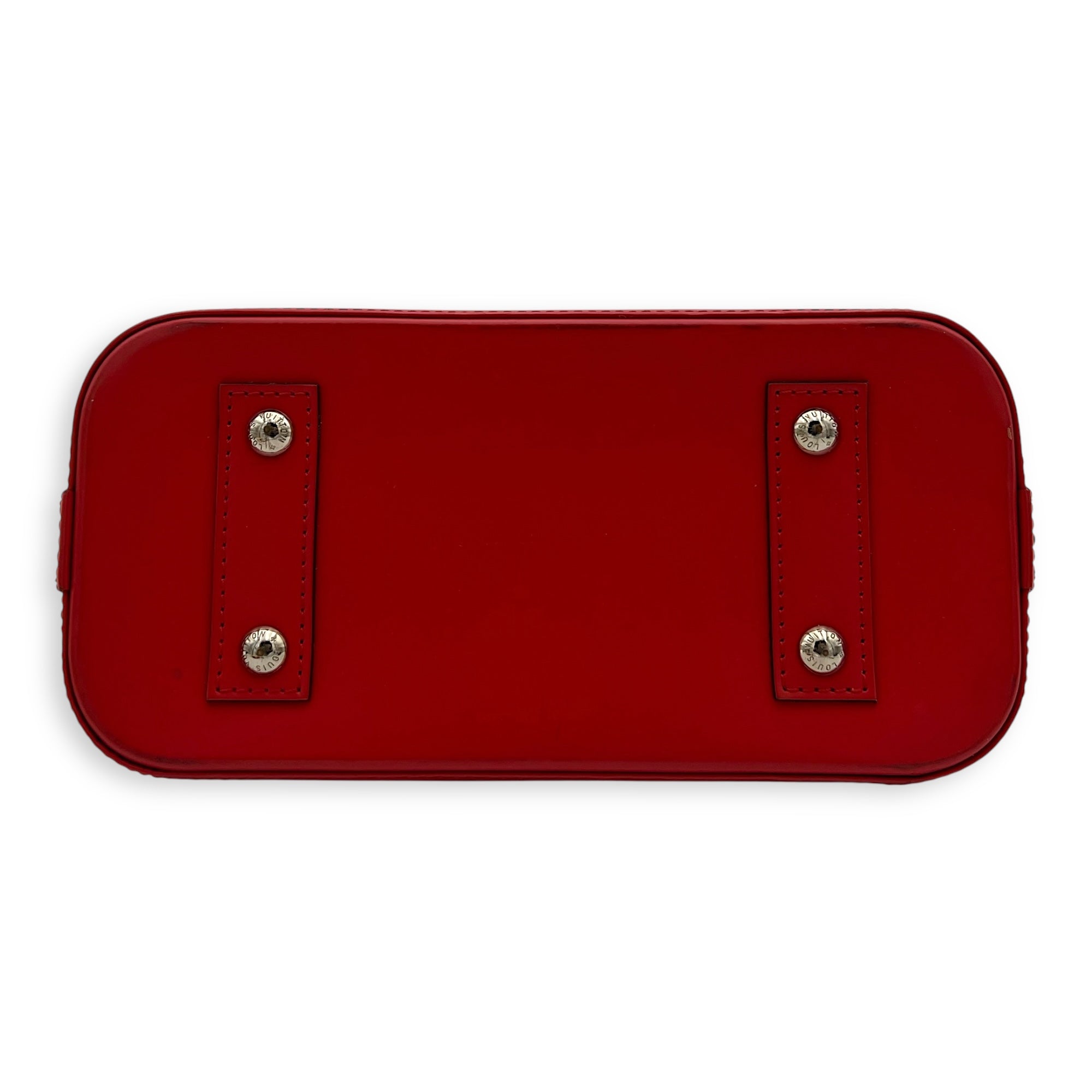 Louis Vuitton Alma Top Handle Bag BB Red in Epi Leather, Silver hardware_5
