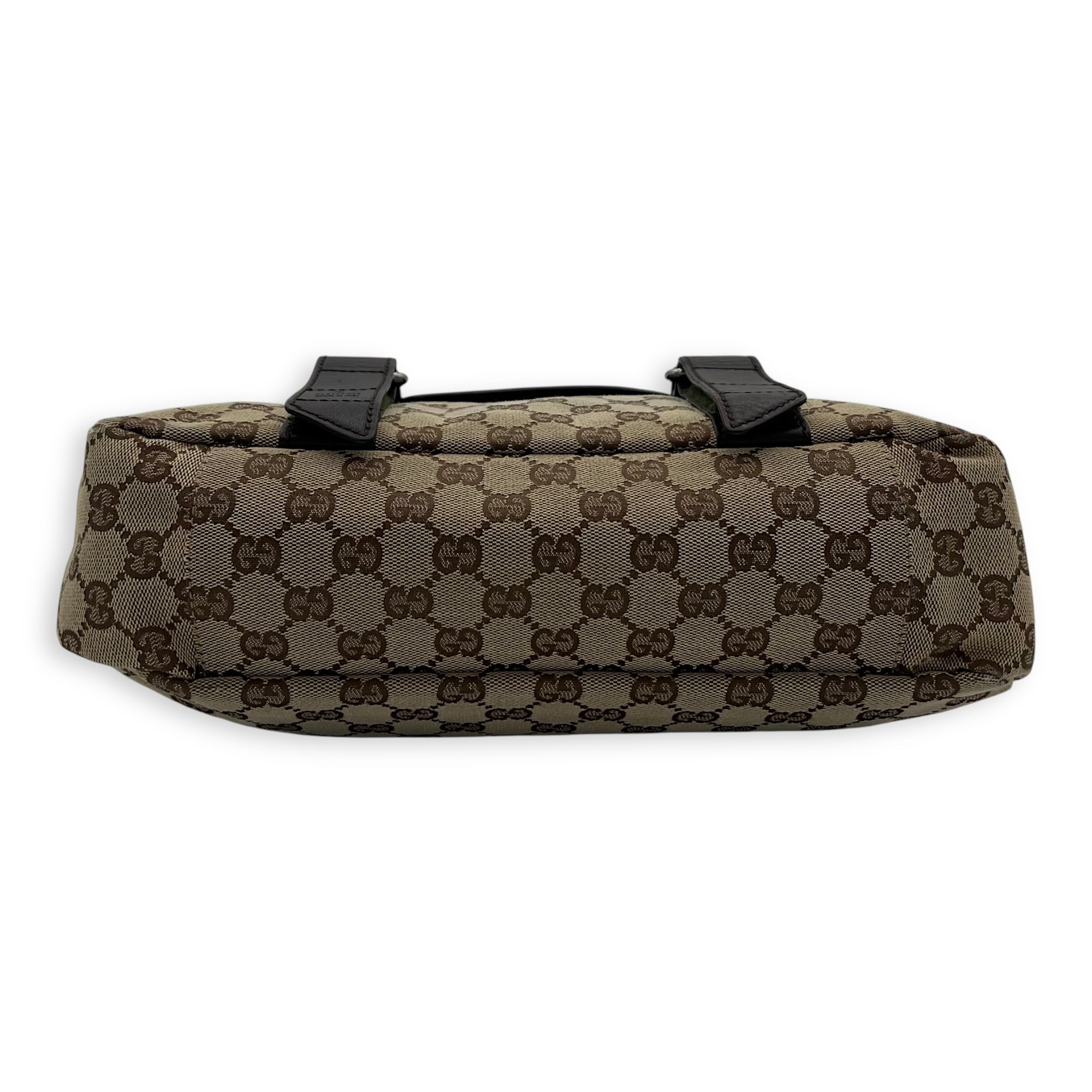 Gucci GG Messenger Brown in Jacquard, Silver hardware_5