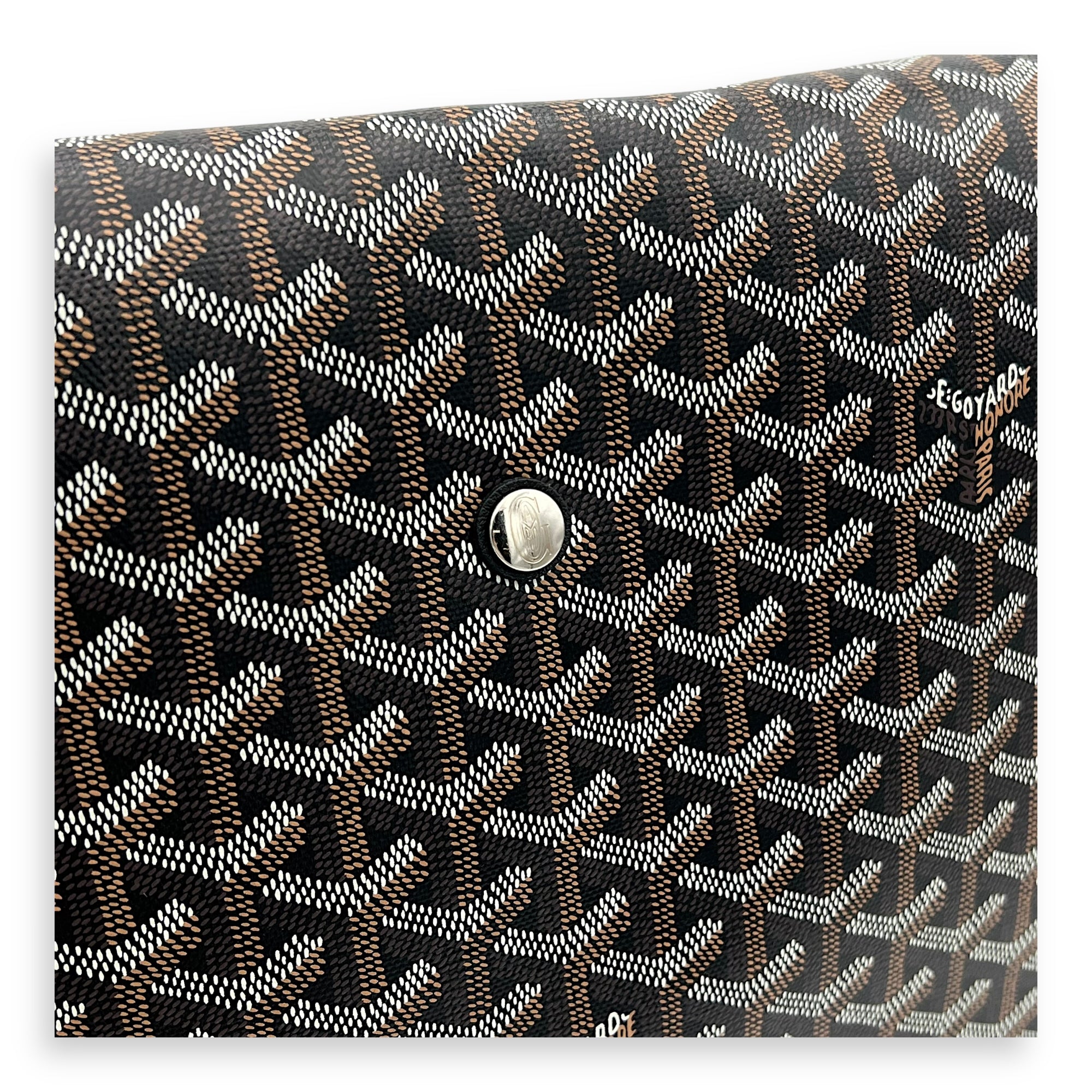 Goyard Capetien Messenger MM Black in Coated Canvas, Silver hardware_7