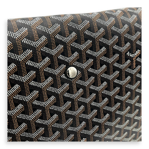 Goyard Capetien Messenger MM Black in Coated Canvas, Silver hardware_7