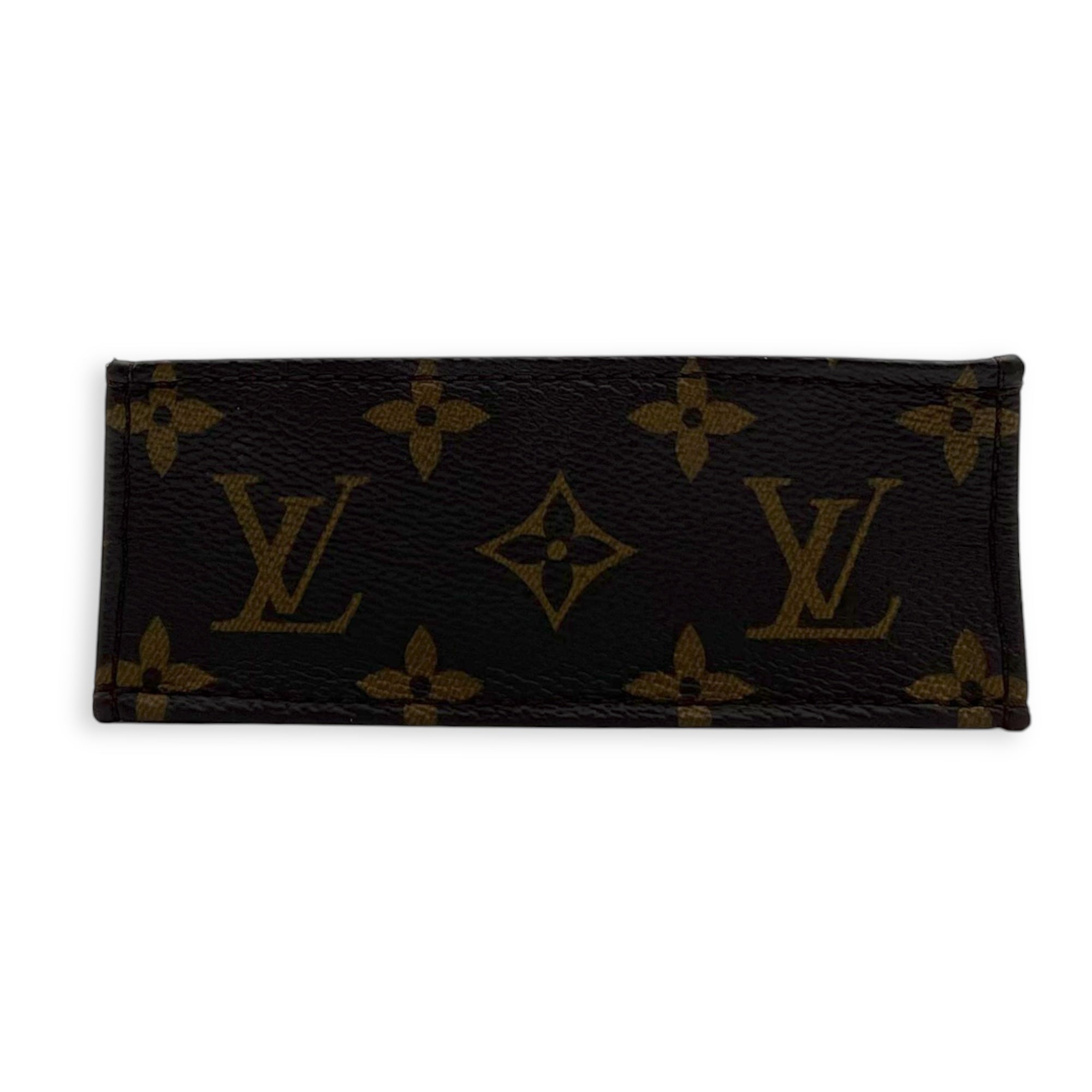 Louis Vuitton Sac Plat Petite Brown Top Handle Bag in Monogram Coated Canvas, Gold hardware_5