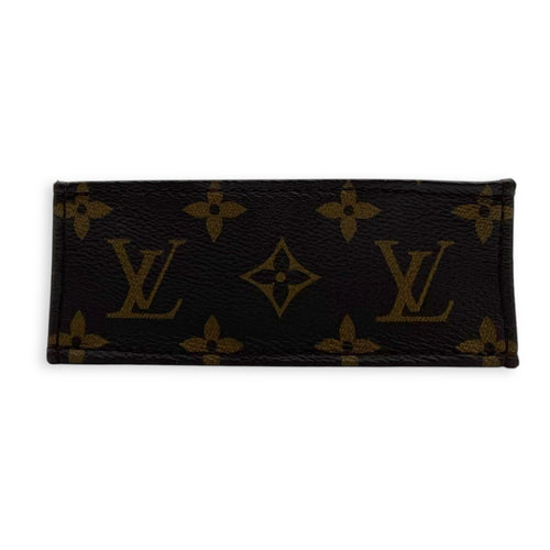 Louis Vuitton Sac Plat Petite Brown Top Handle Bag in Monogram Coated Canvas, Gold hardware_5