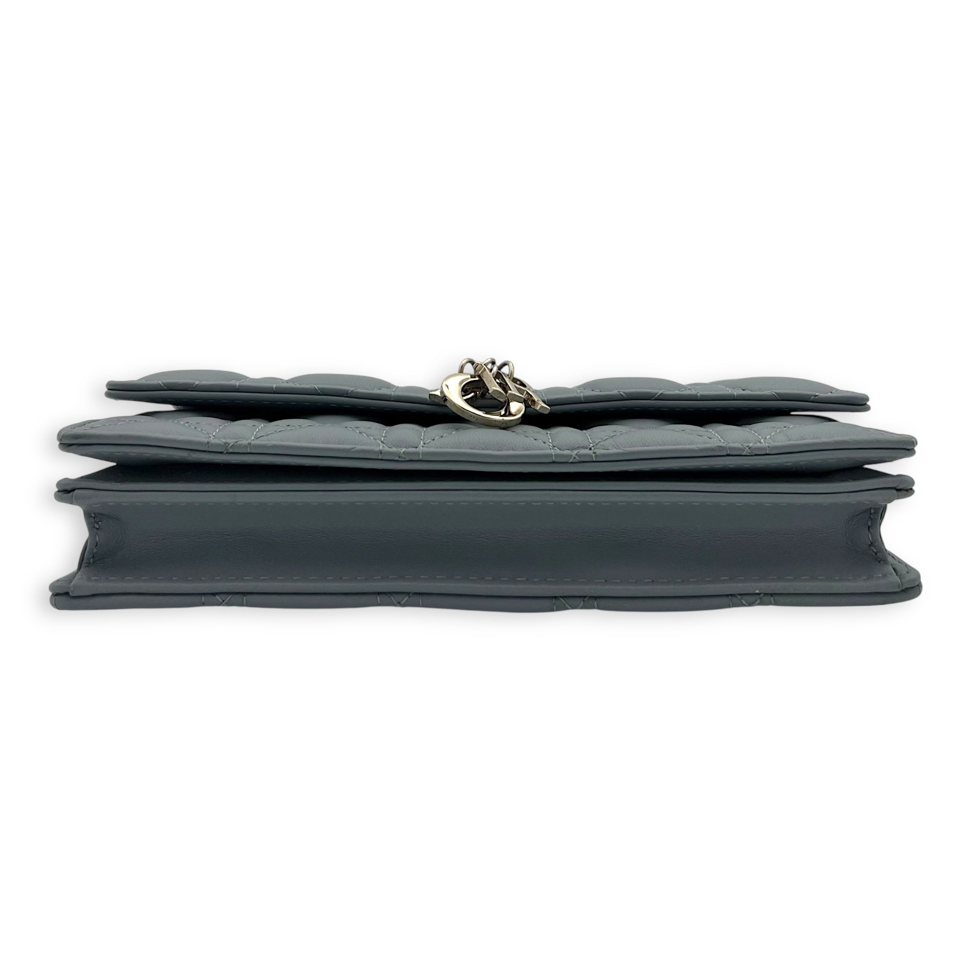 Christian Dior My Dior Top Handle Bag Blue in Lambskin, Gold hardware_5