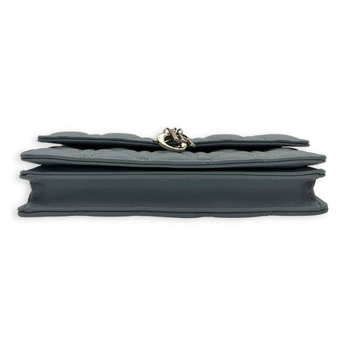 Christian Dior My Dior Top Handle Bag Blue in Lambskin, Gold hardware_5