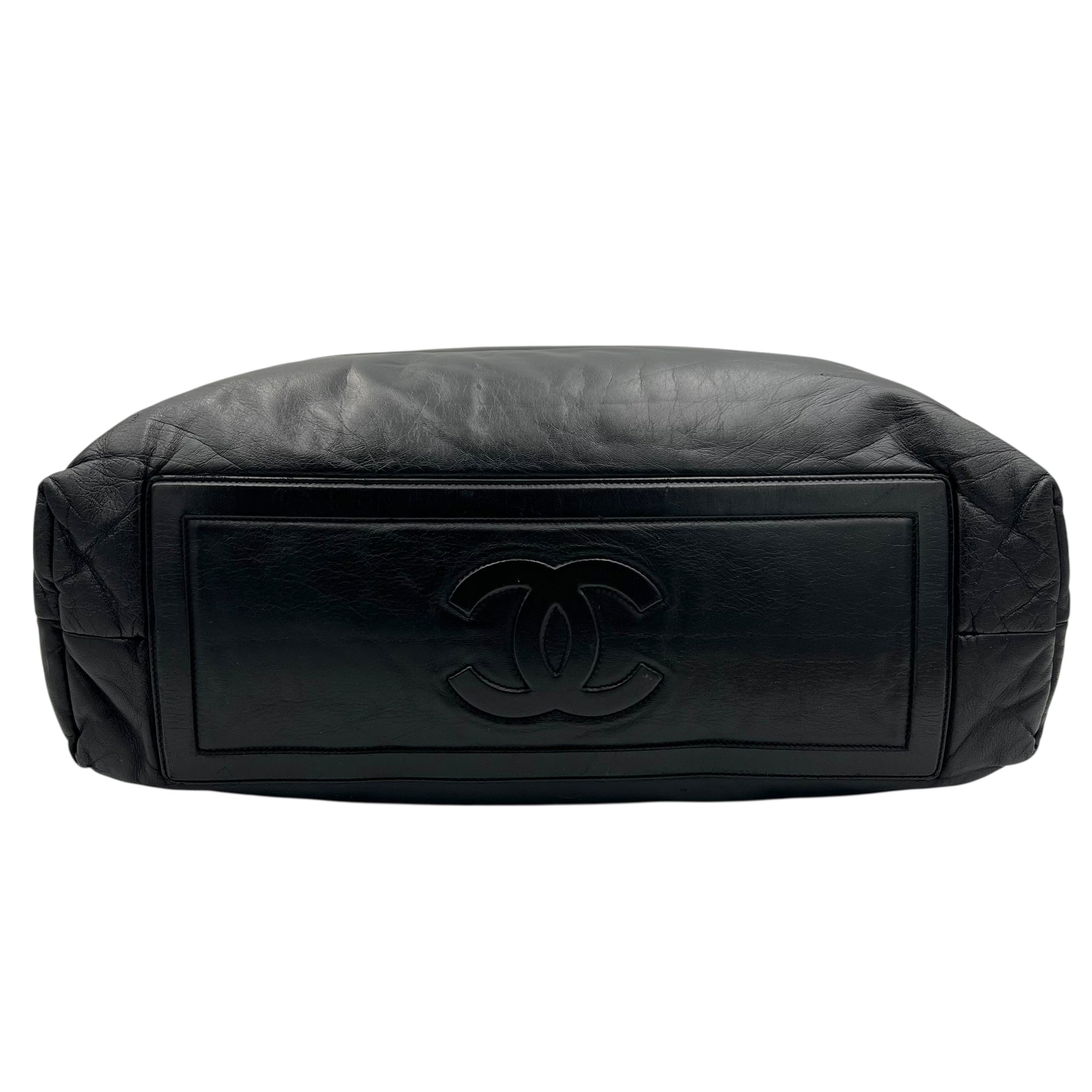 Chanel Coco Cocoon Shoulder Bag Black in Calfskin, Silver hardware_4