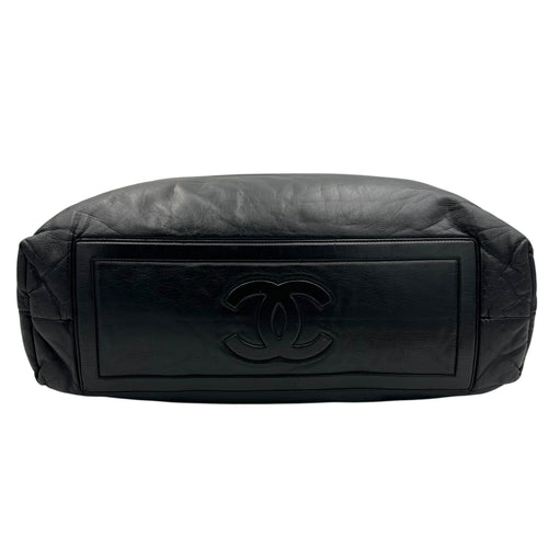 Chanel Coco Cocoon Shoulder Bag Black in Calfskin, Silver hardware_4