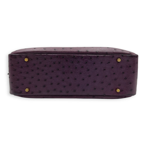 Hermès Plume Purple in Ostrich, Gold hardware_4