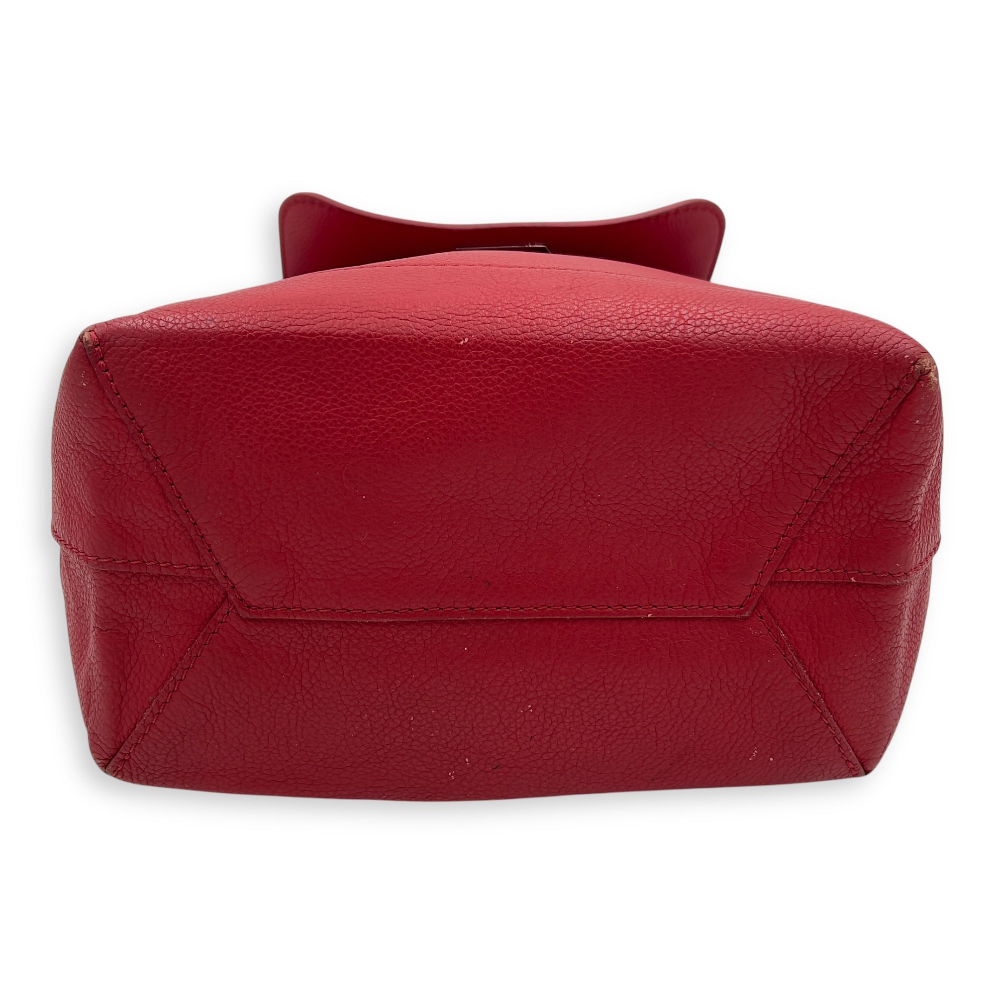Louis Vuitton Lock Me Backpack Red in Taurillon Leather, Silver hardware_3