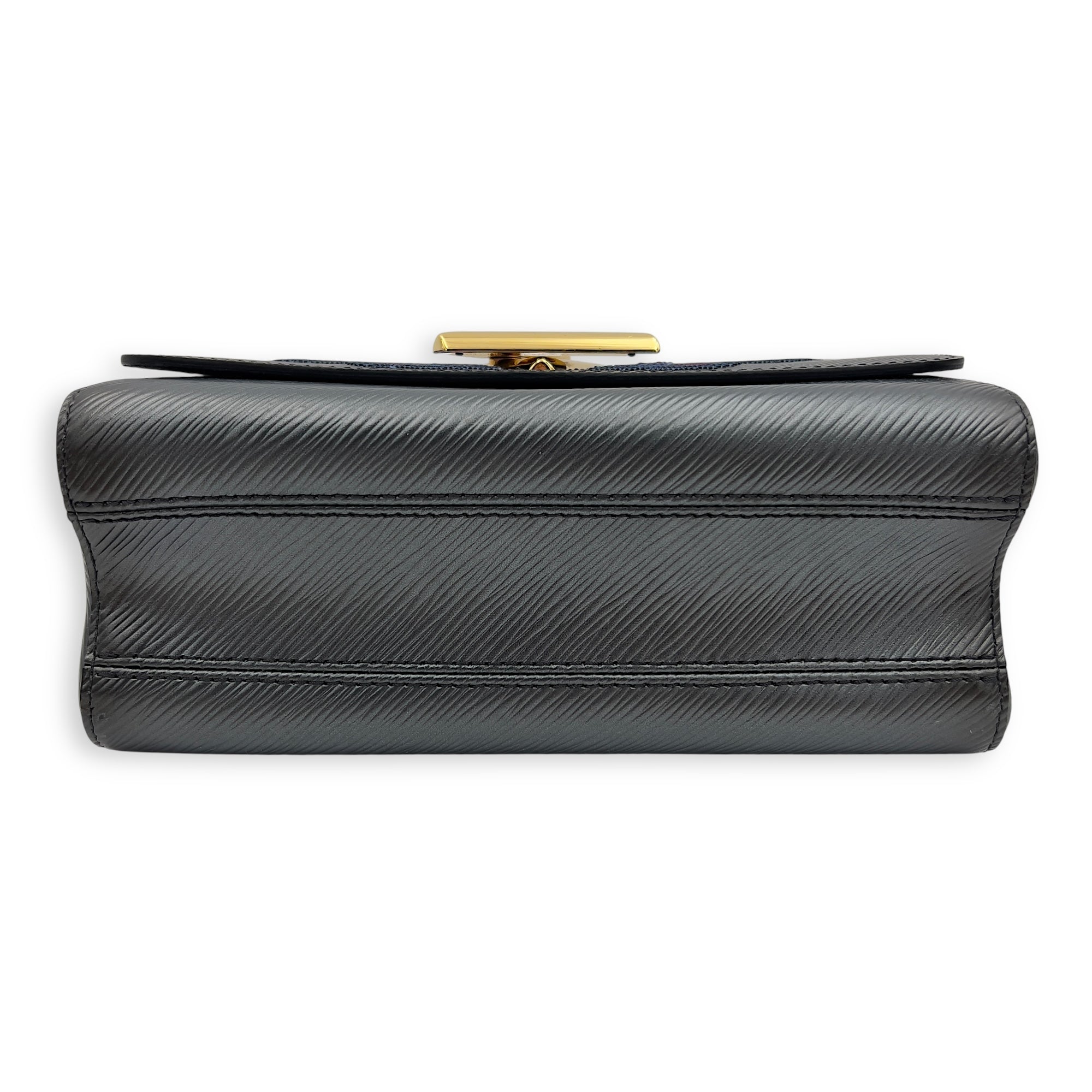 Louis Vuitton Twist Shoulder Bag MM Black in Epi Leather, Gold hardware_7