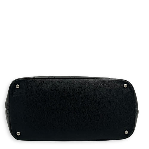 Chanel CC Tote Bag Black in Caviar Leather, Silver hardware_5