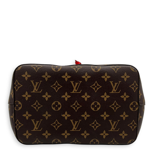 Louis Vuitton NeoNoe Bucket Bag Brown in Monogram Coated Canvas, Gold hardware_5
