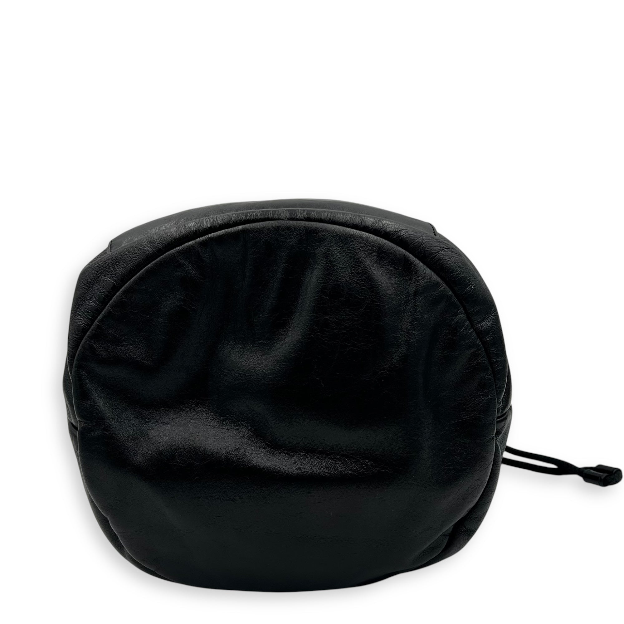 Saint Laurent Logo Backpack Black in Calfskin, Silver hardware_5