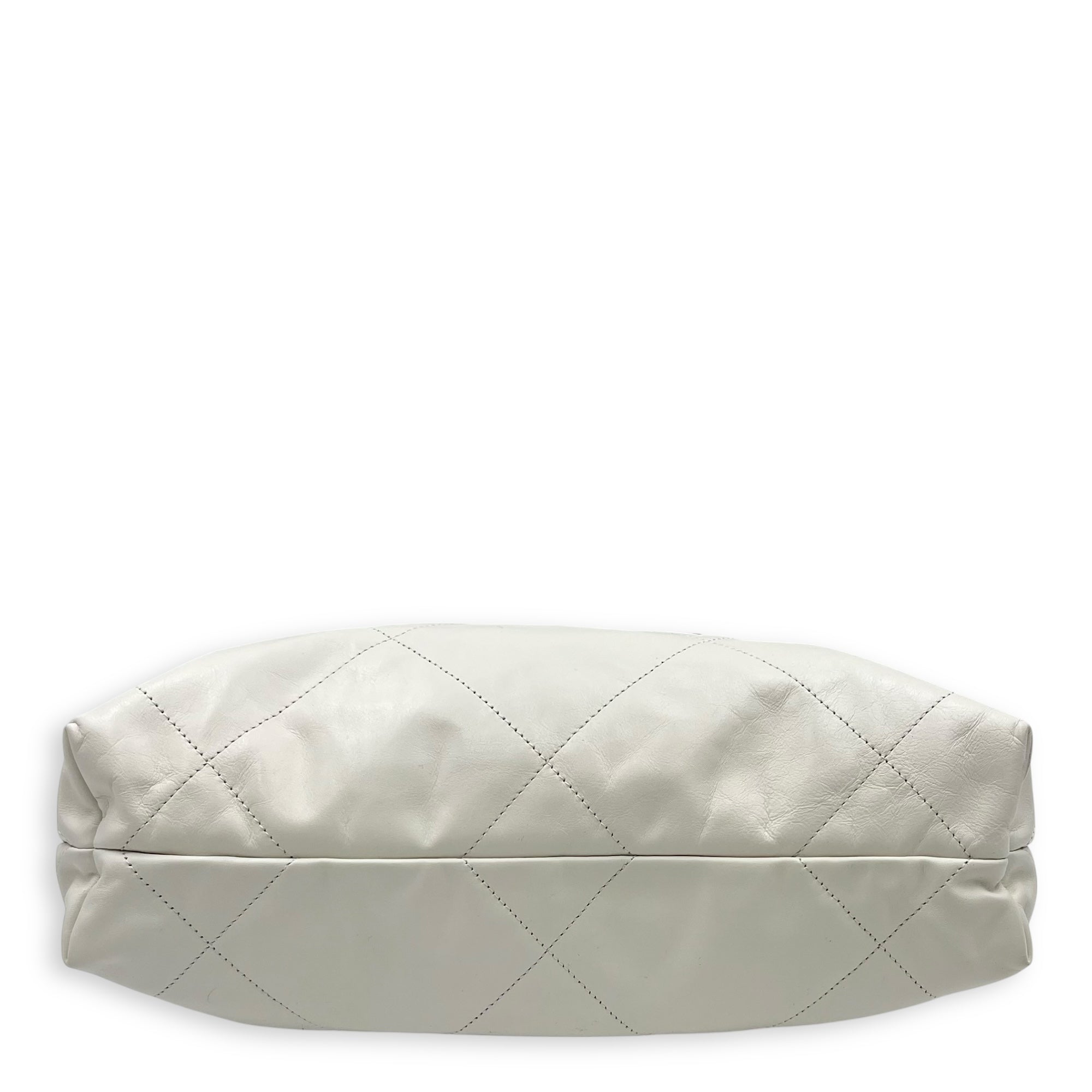 Chanel 22 Tote White Tote Bag in Calfskin, Mixed hardware_5