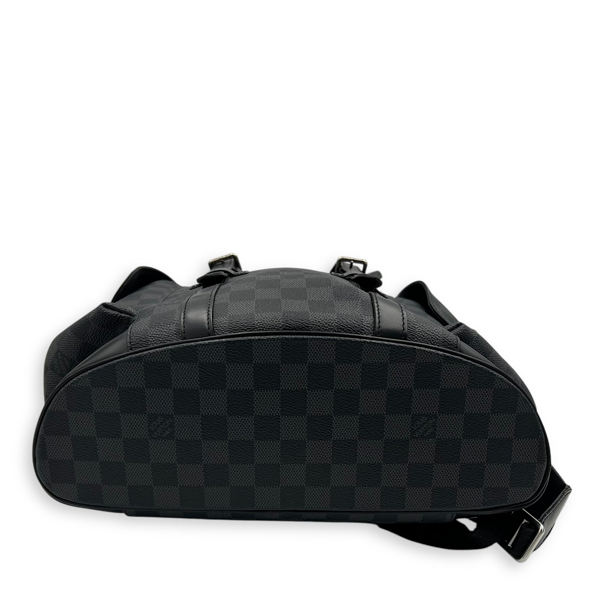 Louis Vuitton Christopher Backpack Graphite in Coated Canvas, Silver hardware_5