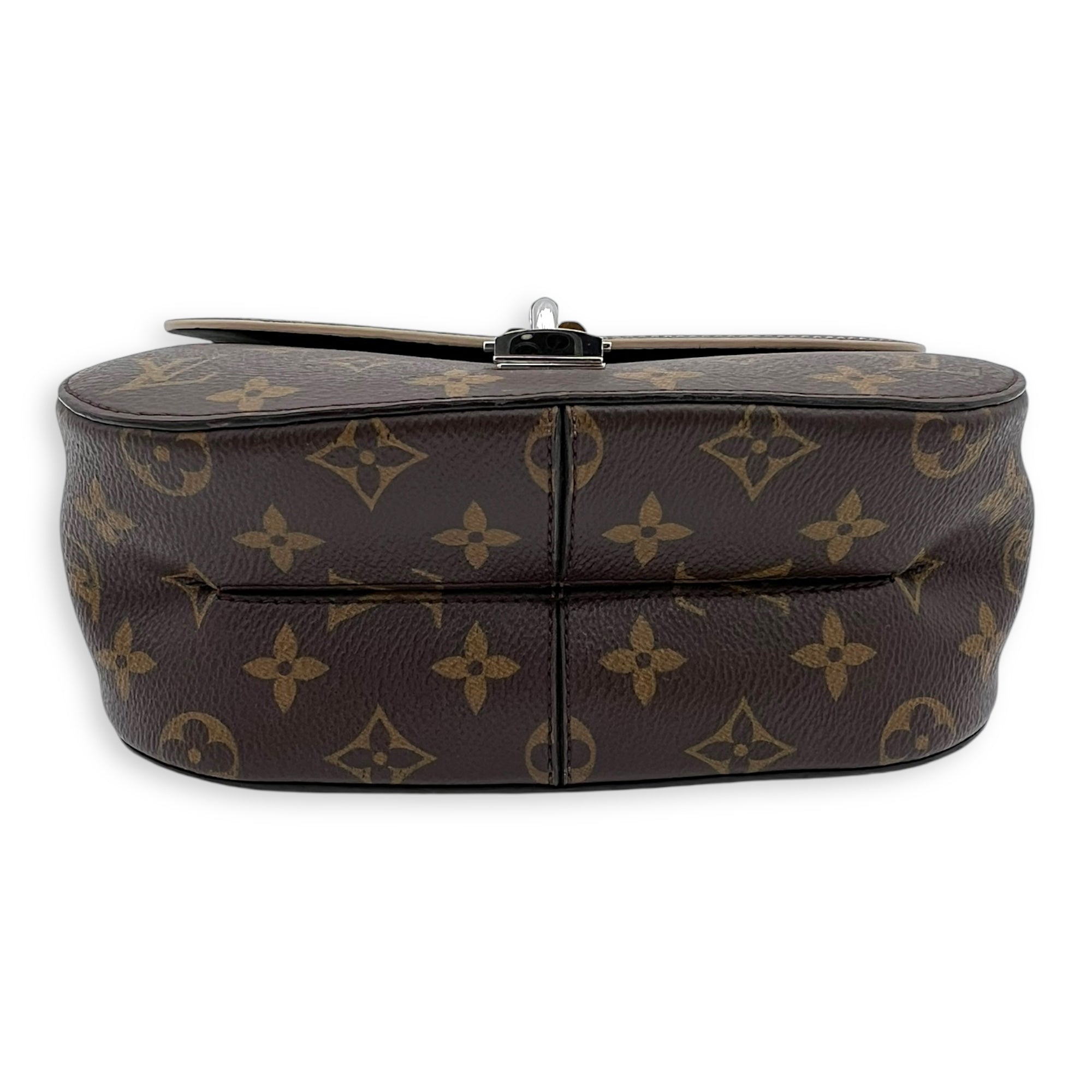 Louis Vuitton Chain It Top Handle Bag Brown in Monogram Coated Canvas, Silver hardware_10
