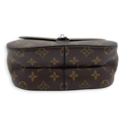 Louis Vuitton Chain It Top Handle Bag Brown in Monogram Coated Canvas, Silver hardware_10