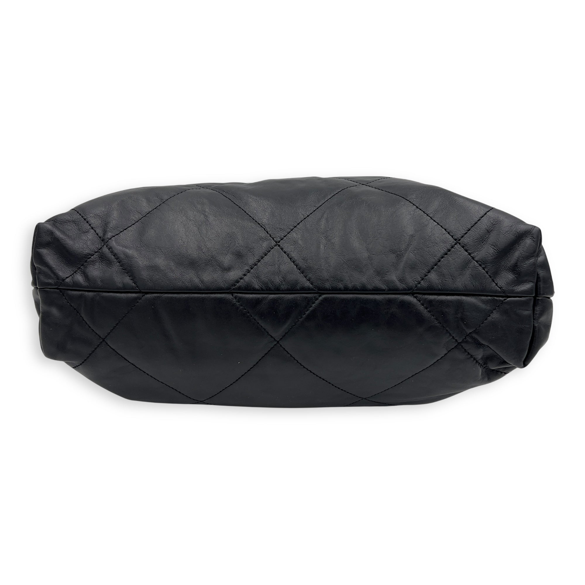 Chanel 22 Tote Shoulder Bag Small Black in Calfskin, Gold hardware_7